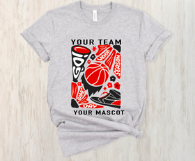(YourTeam) Retro Groovy Basketball