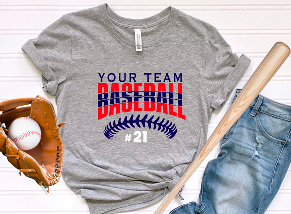 (YourTeam) Baseball Laces (include team name and up to 2 colors in personalization box)