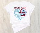 (YourTeam) Volleyball Heart - must email your logo!-1