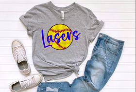 Faux-Sequin Lasers Softball