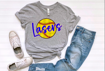 Faux-Sequin Lasers Softball