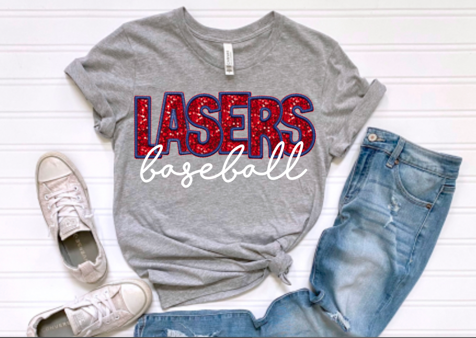 (YourTeam) Softball Baseball Simple Stripe (include team name and 2 colors in personalization box)
