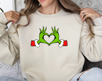 Green Guy Heart Hands