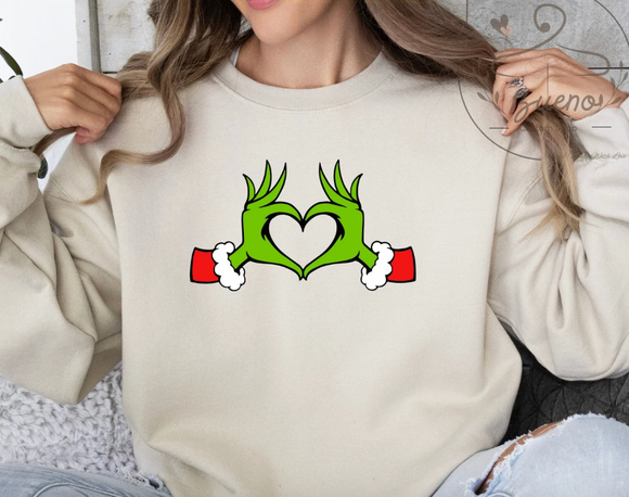 Green Guy Heart Hands
