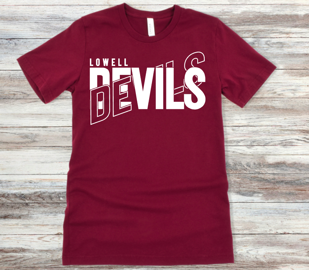 Devils CrossText (default will be no sport.  Include any team/name in the personalization box)