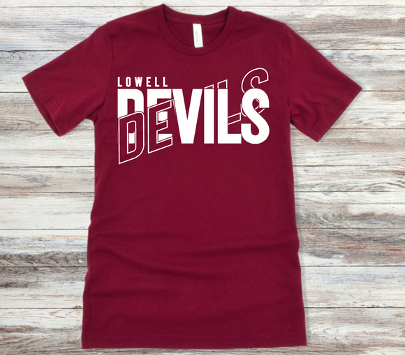 Devils CrossText (default will be no sport.  Include any team/name in the personalization box)