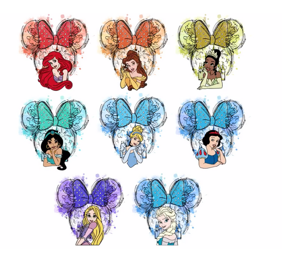 Watercolor Princess Castle (put princess wanted in personalization box)