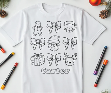 Christmas Coloring Tee - Personalized