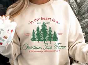 My Heart is a Christmas Tree Farm Crewneck