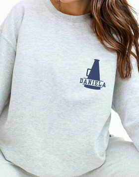 Cheer Pom Crewneck (can add name or mascot /change colors - include in personalization)