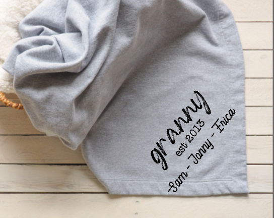 Family Stadium Blanket Special (include personalization notes in box)