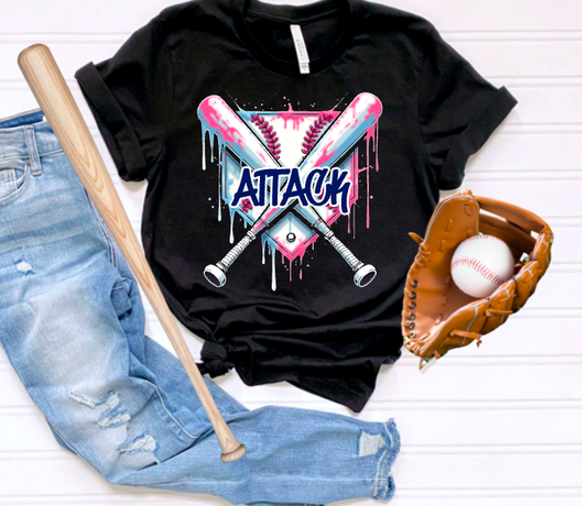 (YourTeam) Baseball Plate and Bats Drip (if you'd like to use logo, email to kassi@msoshop .com)