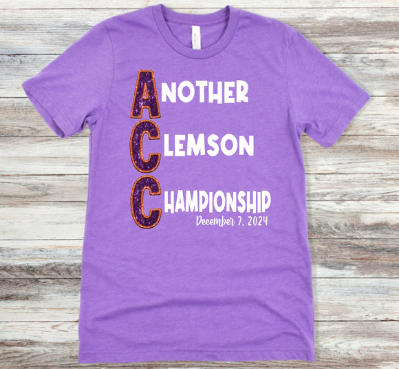 Faux-Sequin Another Clemson Championship