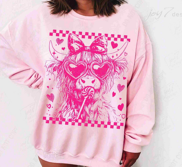 Checkered Highland Cow