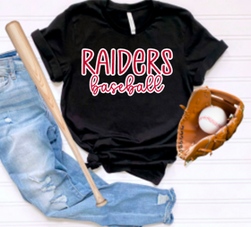 Raiders Baseball Simple Layered Script