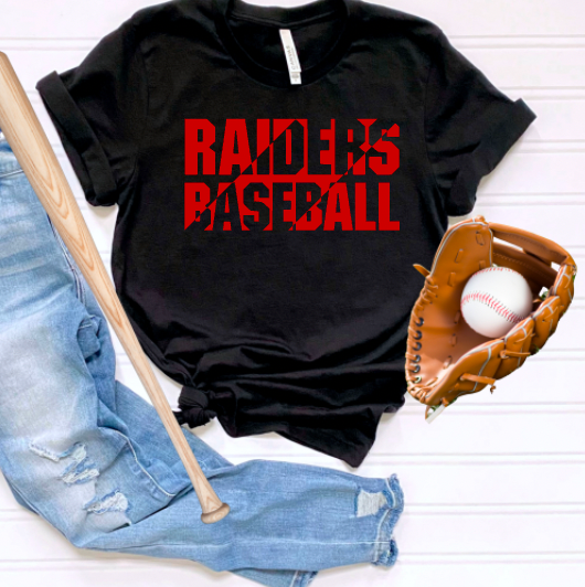 Raiders Baseball Simple Split Block