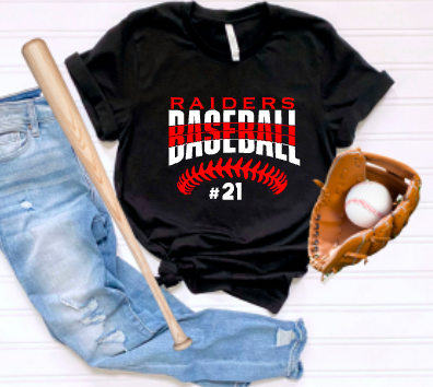 Personalized Raiders Baseball Striped Stack