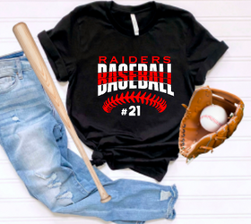 Personalized Raiders Baseball Striped Stack