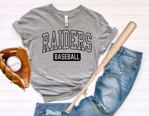 Raiders Baseball Simple Arch