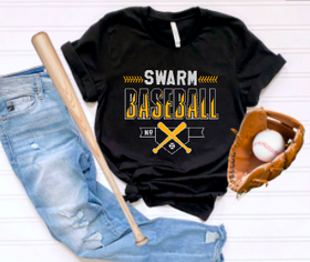 Personalized Swarm Crossed Bats (include # in personalization box)
