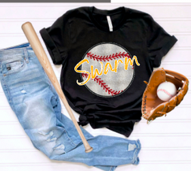 Swarm Faux-Glitter Baseball