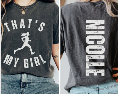 Track/CC That's My Boy/That's My Girl (Include name to be vertical down back in personalization box)