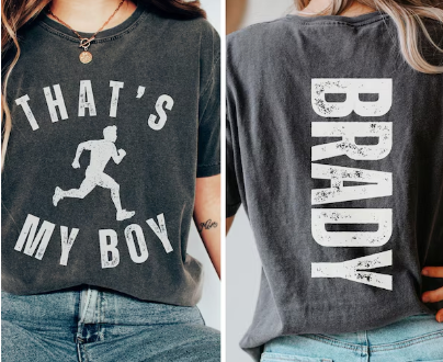 Track/CC That's My Boy/That's My Girl (Include name to be vertical down back in personalization box)