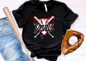 Devils Baseball Drip Bats
