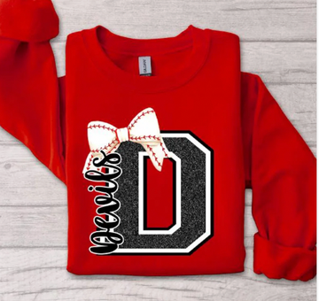 Devils Baseball Bow