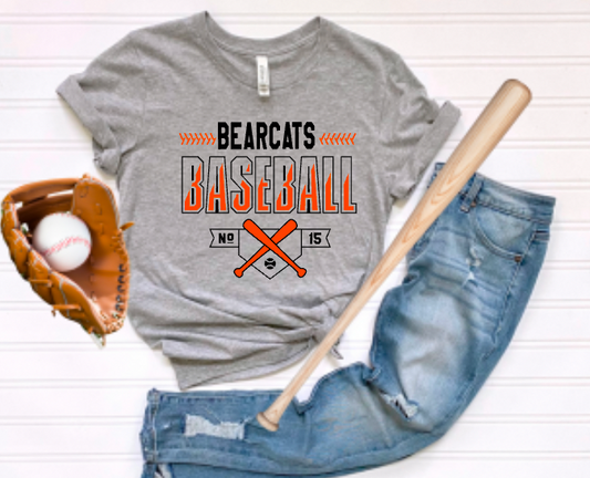 Personalized Bearcats Baseball Crossed Bats