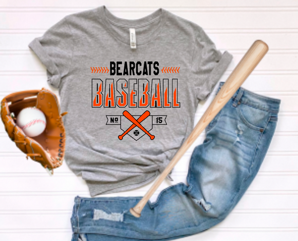 Personalized Bearcats Baseball Crossed Bats