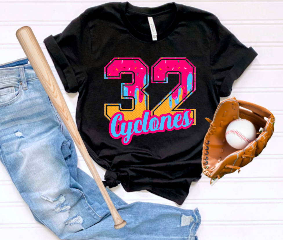 Custom colors Drip Number Special (include 2 colors, number and word in personalization box) - 0