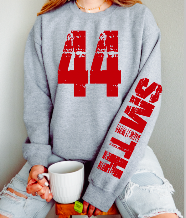 Varsity Oversized Number Crewneck (include number, sleeve word and ink color in personalization box)