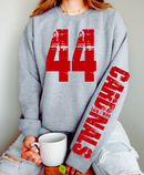 Varsity Oversized Number Crewneck (include number, sleeve word and ink color in personalization box)-2