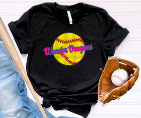Faux-Sequin Wonder Dragons Softball