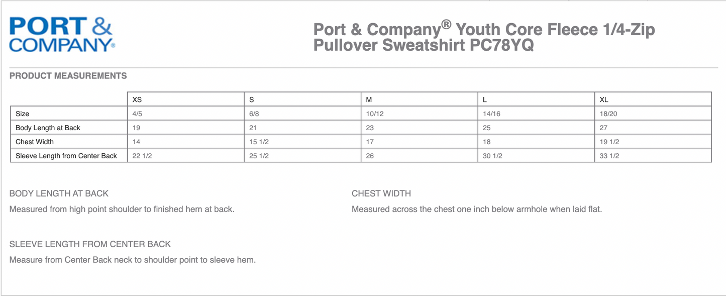 (Adult) Personalized Quarter Zip Pullover