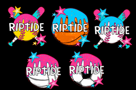 Bright Sports Ball Drip (include team name in personalization box)