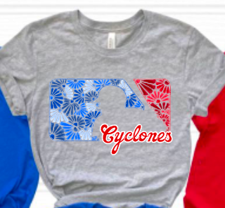 (YourTeam) DriFit Patriotic Floral Logo