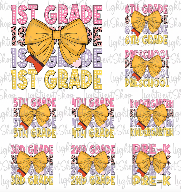 Coquette Bow Teacher Grade Level