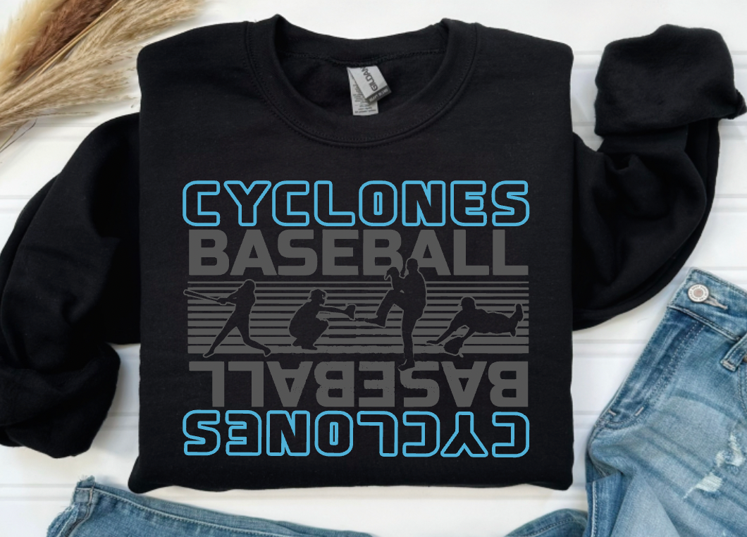 (YourTeam) Baseball Players Stack (include two ink colors and team name in personalization box) - 0