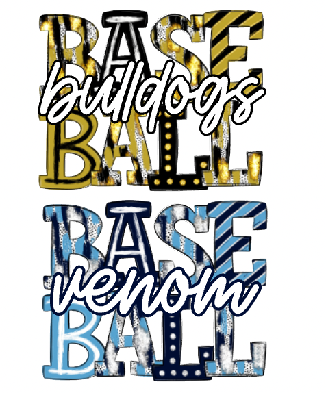 Baseball Colorwash Stack (Include Your Team Name and 2-3 colors in personalization box)