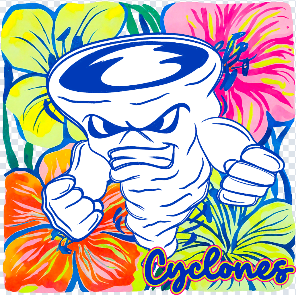 Colorful Floral Mascot Special (include team in personalization box)