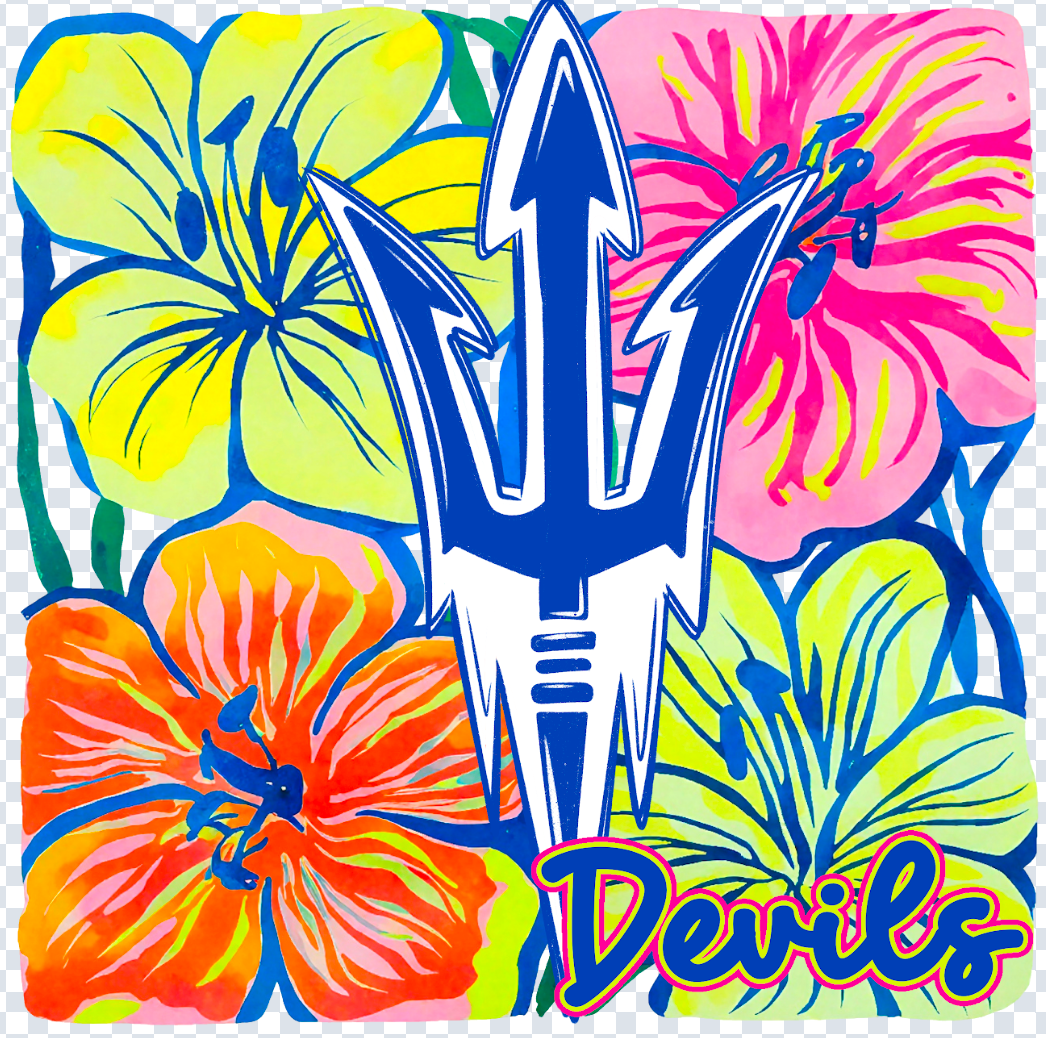 Colorful Floral Mascot Special (include team in personalization box)