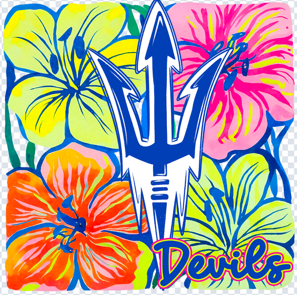 Colorful Floral Mascot Special (include team in personalization box)