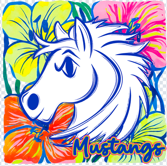 Colorful Floral Mascot Special (include team in personalization box)