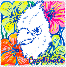 Colorful Floral Mascot Special (include team in personalization box) - 0