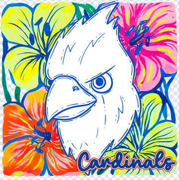 Colorful Floral Mascot Special (include team in personalization box) - 0