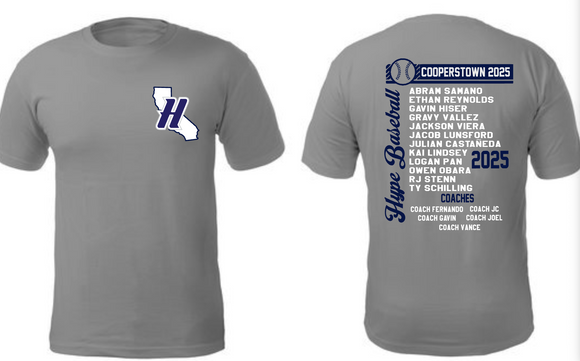 Hype- Cooperstown 2025 Roster Tee