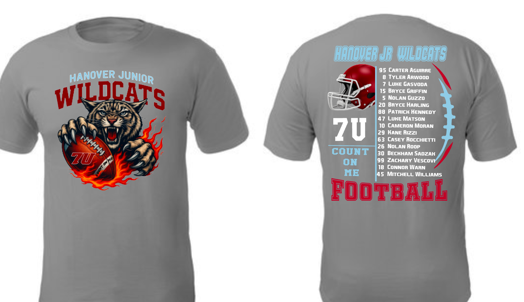 Hanover Wildcats 7U Tee- 2025