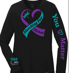 Marching for Michelle 2025 Tee - order by 10/9 and select local pickup for pickup by Jane G
